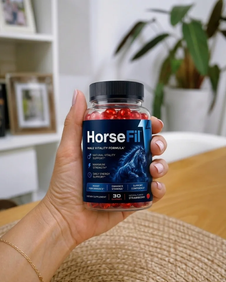 HorseFil bottle held in hand